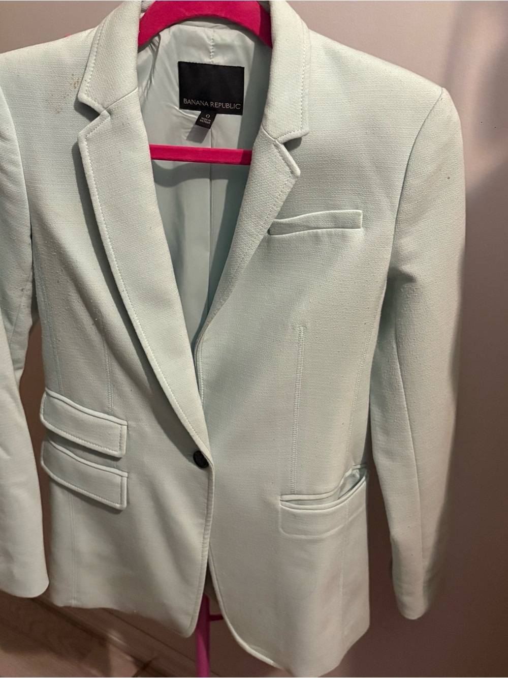 Banana Republic Mint Green Single-Breasted Blazer